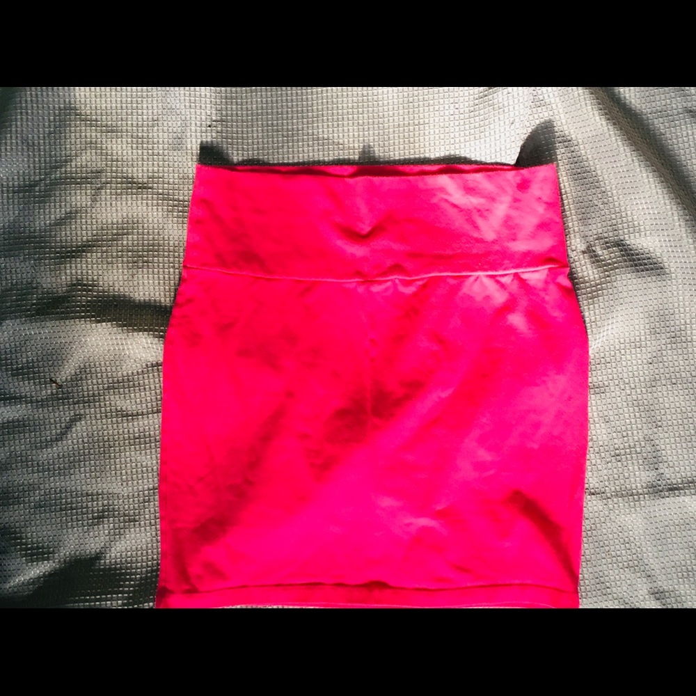 Pink mini skirt
